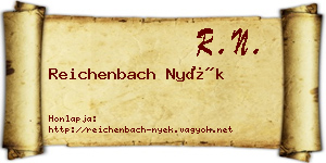 Reichenbach Nyék névjegykártya